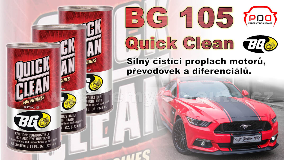 BG 105 Quick Clean nejlepší čistič motorů, převodovek a diferenciálů